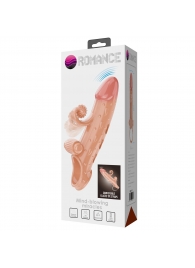 Телесная вибронасадка на пенис с подхватом мошонки - 20 см. - Baile - в Мытищах купить с доставкой