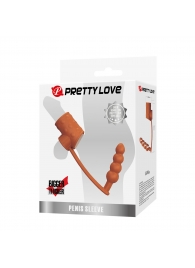 Телесная насадка на пенис и мошонку с анальным стимулятором Rilley - Baile - в Мытищах купить с доставкой