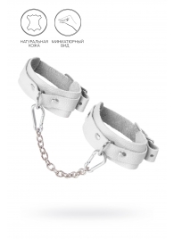 Белые мини-оковы со скруглёнными углами - Pecado - купить с доставкой в Мытищах