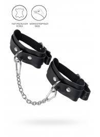 Черные мини-оковы со скруглёнными углами - Pecado - купить с доставкой в Мытищах