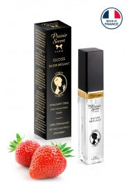 Стимулирующий блеск для губ со вкусом клубники - 7 мл. - Plaisir Secret - купить с доставкой в Мытищах