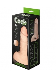 Телесный фаллоудлинитель с мошонкой Cock Next - 19 см. - LOVETOY (А-Полимер) - в Мытищах купить с доставкой