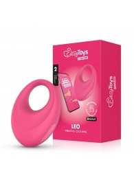Розовое интерактивное эрекционное виброкольцо Leo - Easy toys - в Мытищах купить с доставкой