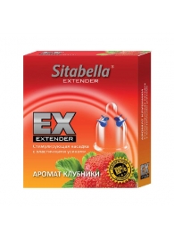 Стимулирующая насадка Sitabella Extender  Клубника - Sitabella - купить с доставкой в Мытищах
