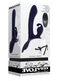 Женский страпон с вибрацией Giving Vibes - Evolved - купить с доставкой в Мытищах