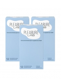 Набор из 3 упаковок ультратонких презервативов Pleasure Lab (по 12 шт.) - Pleasure Lab - купить с доставкой в Мытищах