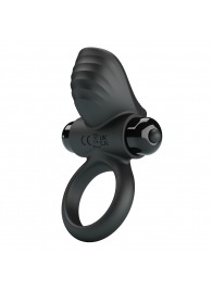 Черное эрекционное кольцо с вибрацией Adrien - Baile - в Мытищах купить с доставкой