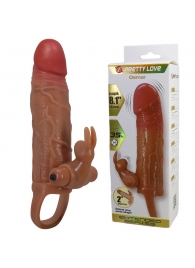 Карамельная вибронасадка с клиторальным стимулятором Osmar - 20,5 см. - Baile - в Мытищах купить с доставкой