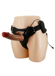 Мужской полый страпон с вибрацией Marion - Baile - купить с доставкой в Мытищах