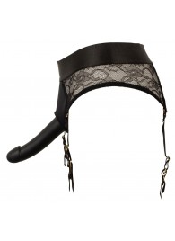 Черный женский страпон Strap-on Set: трусики и насадка - Orion - купить с доставкой в Мытищах