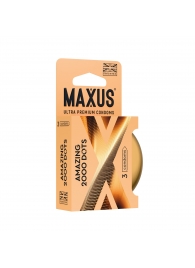 Точечные презервативы MAXUS 2000 Amazing Dots с железным кейсом - 3 шт. - Maxus - купить с доставкой в Мытищах