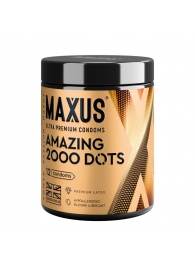 Точечные презервативы MAXUS 2000 Amazing Dots с железным кейсом - 12 шт. - Maxus - купить с доставкой в Мытищах