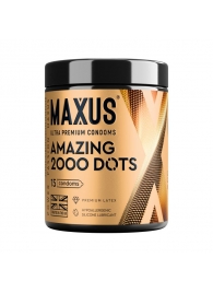 Точечные презервативы MAXUS 2000 Amazing Dots с железным кейсом - 15 шт. - Maxus - купить с доставкой в Мытищах