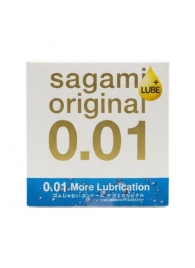 Увлажнённый презерватив Sagami Original 0.01 Extra Lub - 1 шт. - Sagami - купить с доставкой в Мытищах