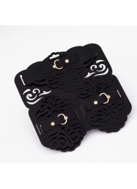 Фигурный набор для БДСМ-игр с узорами и золотистой фурнитурой - Crazy Handmade - купить с доставкой в Мытищах