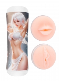 Двусторонний мастурбатор в колбе аниме - вагина и ротик - Tokyo Style - в Мытищах купить с доставкой