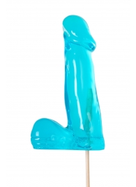 Голубой леденец в форме члена со вкусом блю кюрасао - 173 гр. - Sosuчki - купить с доставкой в Мытищах