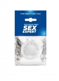 Эрекционное кольцо с мягкой стимулирующей насадкой - Sex Expert - в Мытищах купить с доставкой