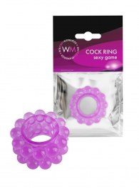 Лиловое эрекционное кольцо с 2 рядами стимулирующих шариков - Erowoman-Eroman - в Мытищах купить с доставкой