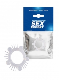 Эластичное эрекционное кольцо с шишечками и шипами - Sex Expert - в Мытищах купить с доставкой