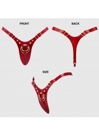 Красный пояс для фиксации насадок Strap-On-Me Leatherette Harness Fabulous - Strap-on-me - купить с доставкой в Мытищах