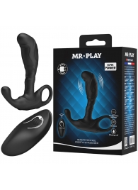 Черный изогнутый массажёр простаты с вибрацией и пультом ДУ - Baile - в Мытищах купить с доставкой