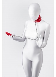 Красный ошейник с подкладкой из меха - ToyFa - купить с доставкой в Мытищах