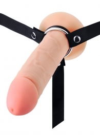 Мужской полый страпон на регулируемых ремешках - 22 см. - Sex Expert - купить с доставкой в Мытищах