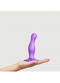 Фиолетовая насадка Strap-On-Me Dildo Plug Curvy size S - Strap-on-me - купить с доставкой в Мытищах