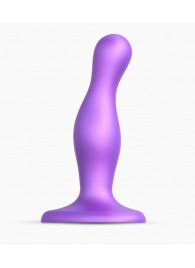 Фиолетовая насадка Strap-On-Me Dildo Plug Curvy size S - Strap-on-me - купить с доставкой в Мытищах