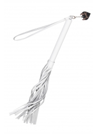 Белая кожаная плеть - 50 см. - Pecado - купить с доставкой в Мытищах