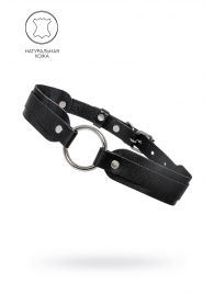 Черный кожаный чокер-ошейник со скруглёнными углами - Pecado - купить с доставкой в Мытищах