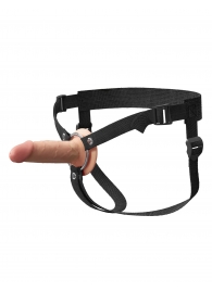 Телесный пустотелый фаллопротез 5’’ Hollow Silicone Strap-On - 14 см. - Pipedream - купить с доставкой в Мытищах