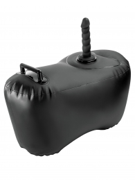 Черное надувное кресло с платформой для фиксации дилдо Body Dock Inflatable Love Seat - Pipedream - купить с доставкой в Мытищах