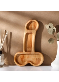 Деревянное блюдо для подачи в форме члена (25 х 16,5 х 1,7 см) - Сима-Ленд - купить с доставкой в Мытищах