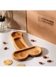 Деревянное блюдо для подачи в форме члена (25 х 16,5 х 1,7 см) - Сима-Ленд - купить с доставкой в Мытищах