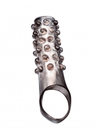 Дымчатая насадка на пенис с выпуклостями - 11 см. - Sex Expert - в Мытищах купить с доставкой