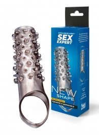 Дымчатая насадка на пенис с шипами и выпуклостями - 12 см. - Sex Expert - в Мытищах купить с доставкой