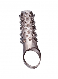 Дымчатая насадка на пенис с шипами и выпуклостями - 12 см. - Sex Expert - в Мытищах купить с доставкой