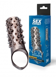 Дымчатая насадка на пенис с шипами и выпуклостями - 12,5 см. - Sex Expert - в Мытищах купить с доставкой