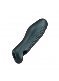 Серая силиконовая насадка на пенис с подхватом Manwan Ryzer - Manwan - в Мытищах купить с доставкой