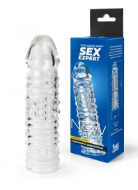 Прозрачная закрытая насадка на пенис - 17 см. - Sex Expert - в Мытищах купить с доставкой