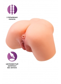 Телесный реалистичный мастурбатор-полуторс с 2 любовными входами - No Name - в Мытищах купить с доставкой