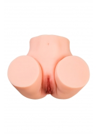 Телесный мастурбатор в форме попки с 2 любовными входами - No Name - в Мытищах купить с доставкой