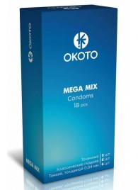 Презервативы OKOTO Mega Mix - 18 шт. - Sitabella - купить с доставкой в Мытищах