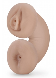 Телесный люминесцентный двусторонний мастурбатор Tasha - Blush Novelties - в Мытищах купить с доставкой