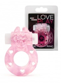Розовое эрекционное виброкольцо в форме зайчика - 1137 - в Мытищах купить с доставкой