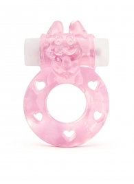 Розовое эрекционное виброкольцо в форме зайчика - 1137 - в Мытищах купить с доставкой