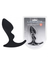 Черная анальная пробка для массажа простаты Double Ripple Silicone Prostate Massager - Shots Media BV - в Мытищах купить с доставкой