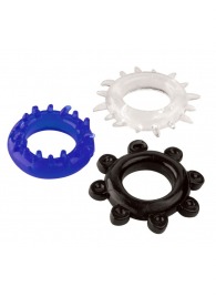 Набор из 3 эрекционных колец разного цвета и рельефа - Boys of Toys - в Мытищах купить с доставкой